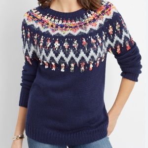 Maurices ribbon yoke fairisle sweater